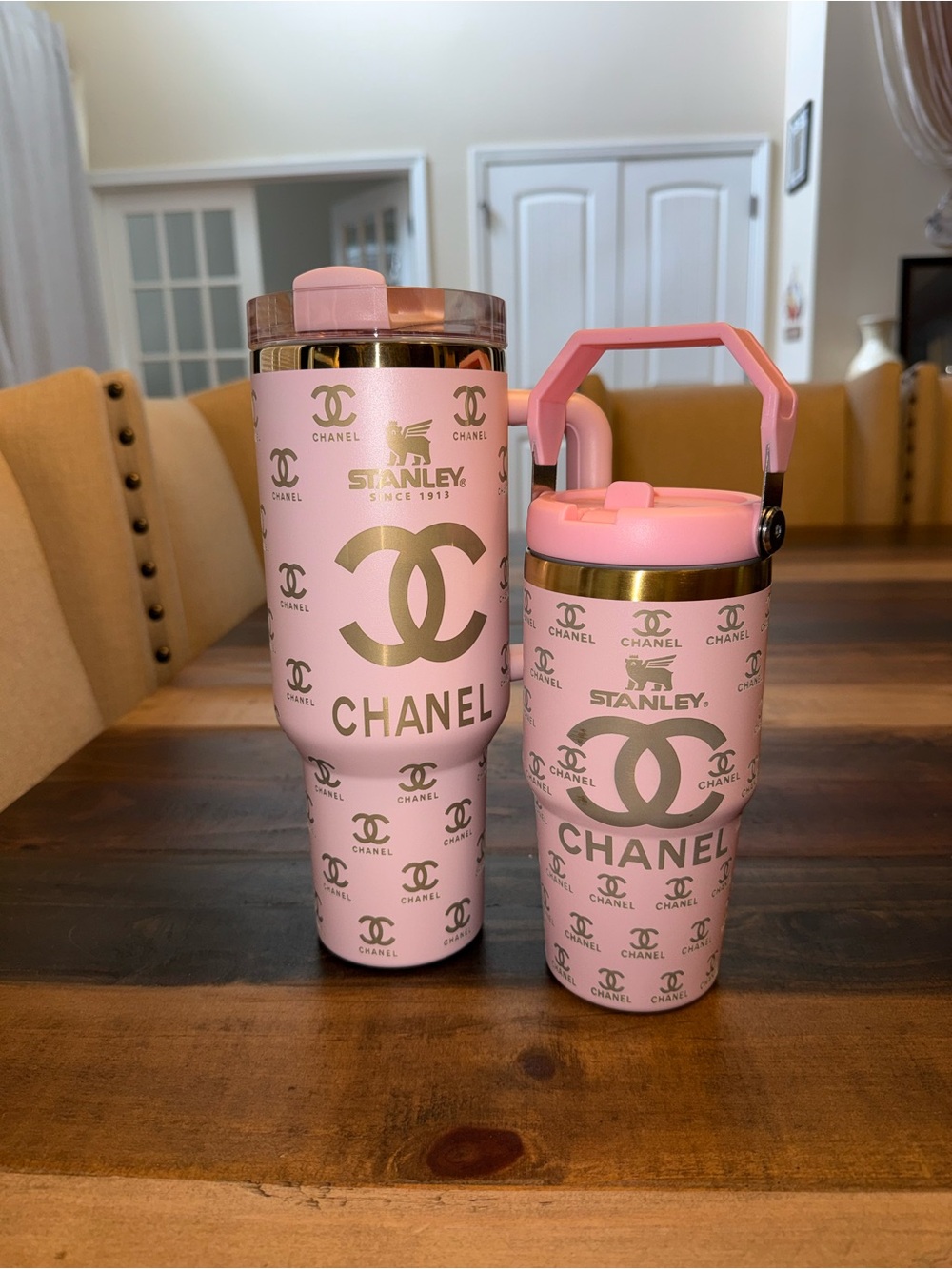 Stanley Pink/Gold Logo Insulated Tumbler, 2 pc, 40oz and 20oz